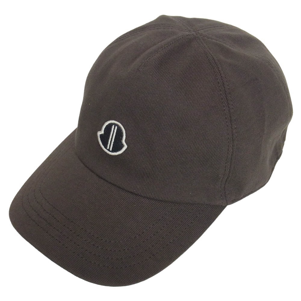 Rick Owens リックオウエンス MU01F3B02 89BAD × Moncler Baseball Cap Dark Dust モンクレール 刺繍ロゴ ベースボール キャップ ダークブラウン系 UNI【美品】【中古】