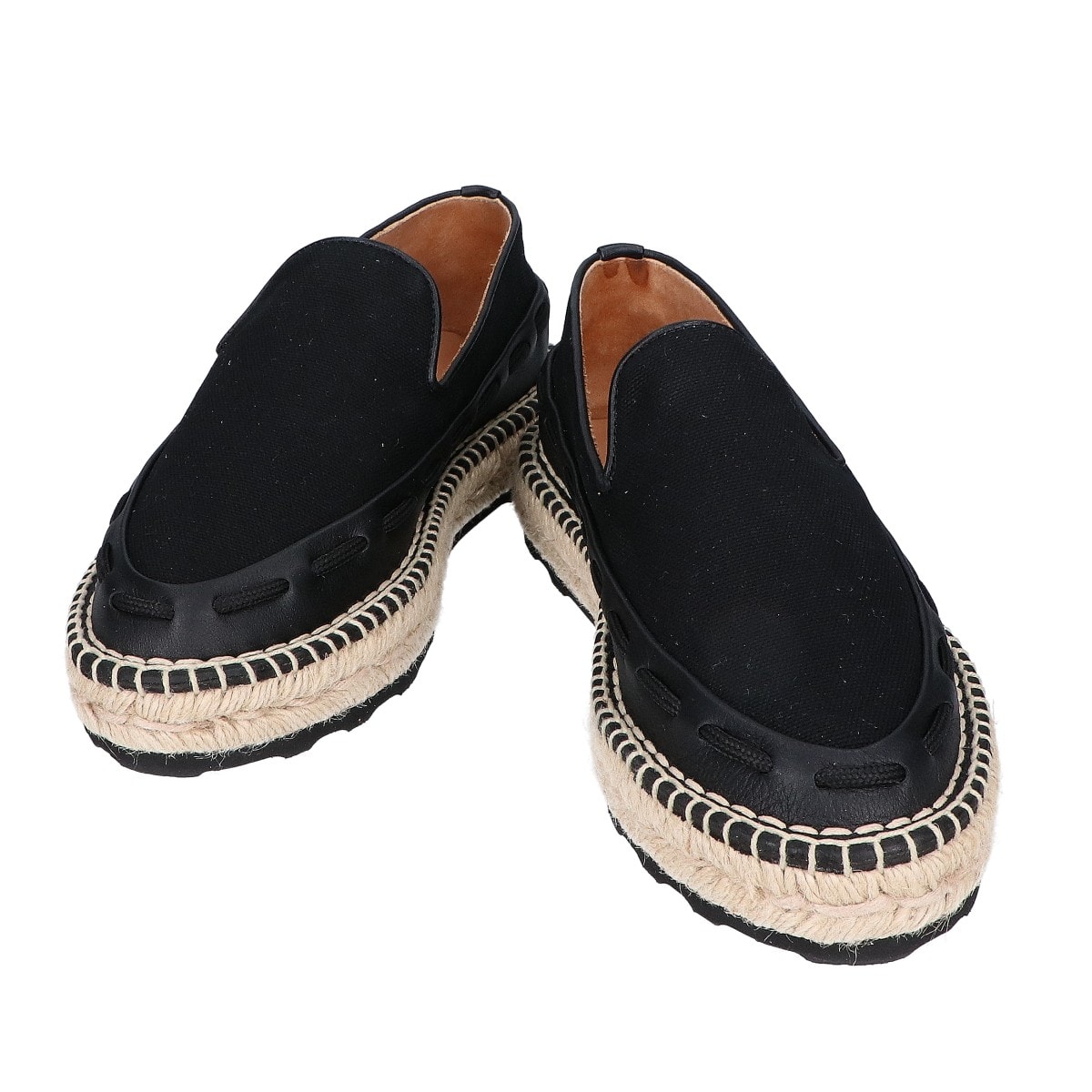 ボッテガヴェネタ 【新品同様】エスパドリーユ レザーxキャンバス スリッポン 36