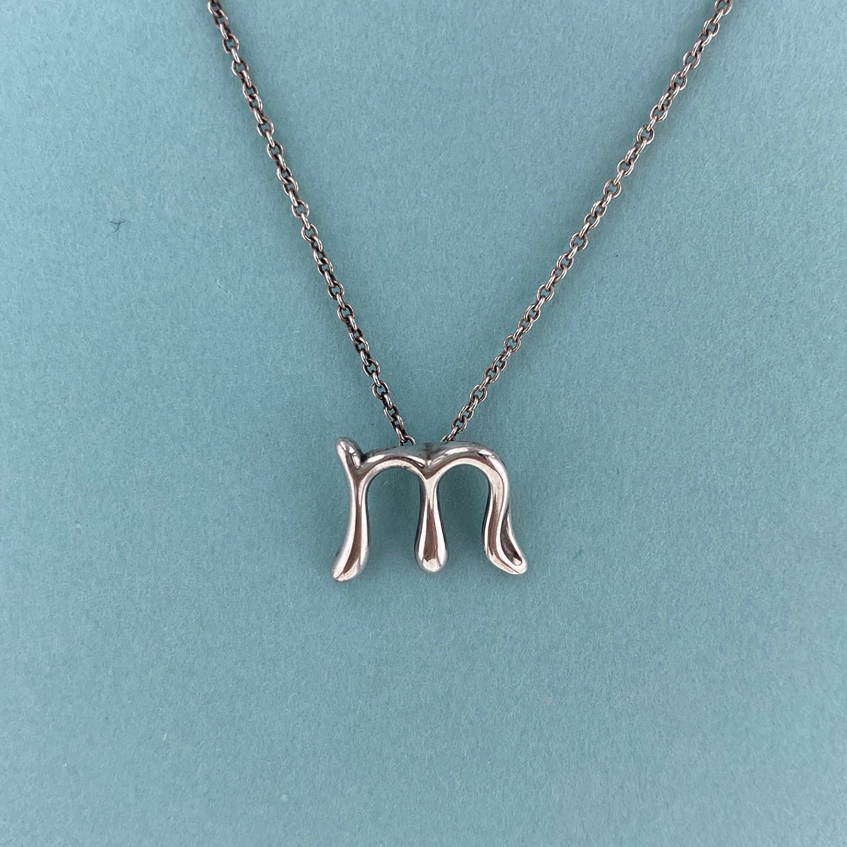 TIFFANY&Co. ティファニー イニシャル ペンダント M ネックレス シルバー925 925刻印  レディース【中古】