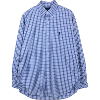 古着 ラルフローレン Ralph Lauren BLAKE 長袖 ボタンダウンチェックシャツ メンズM相当/eaa666357