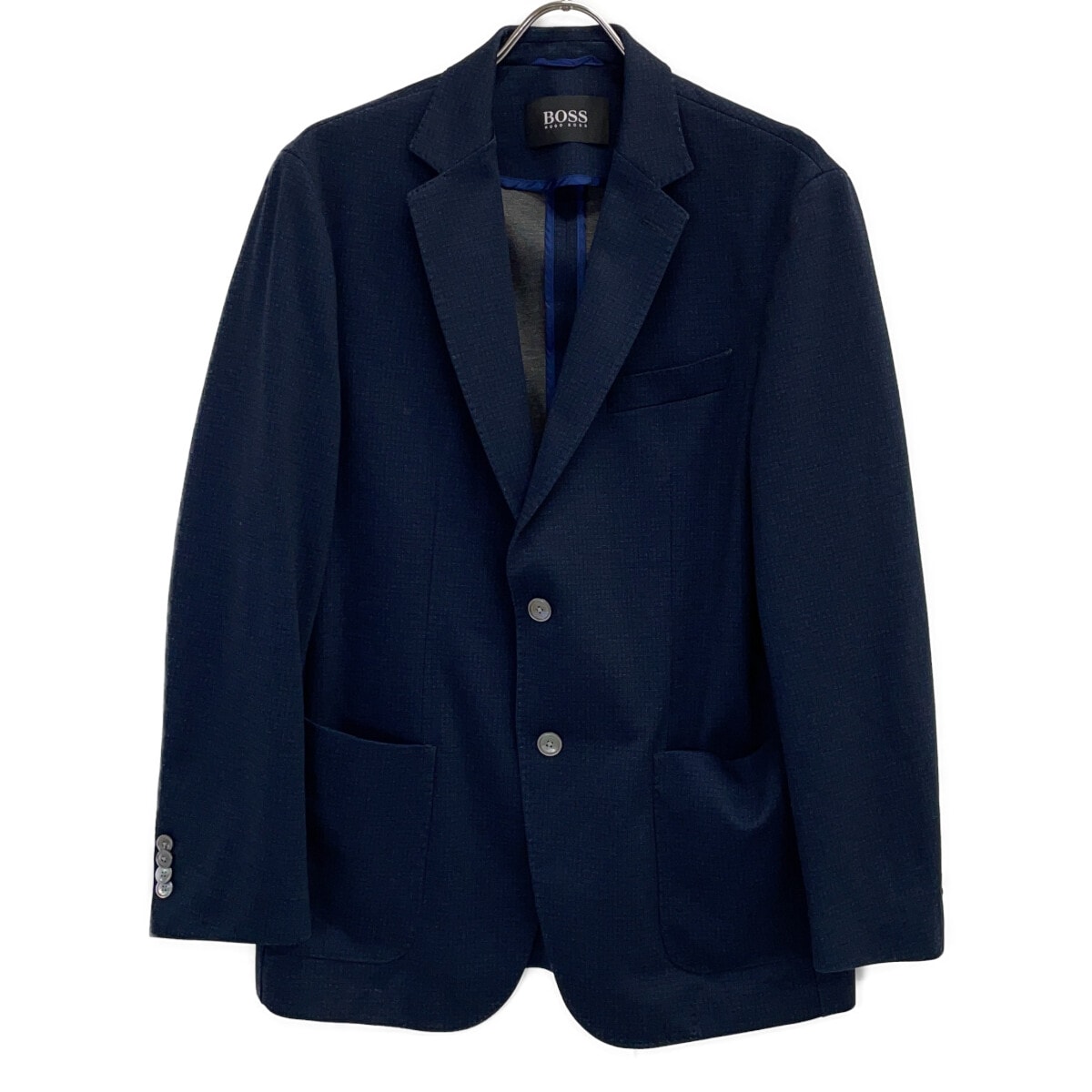ボス C-Hanry-J-214 ネイビー×ブラック チェック Hanry テーラードジャケット 40