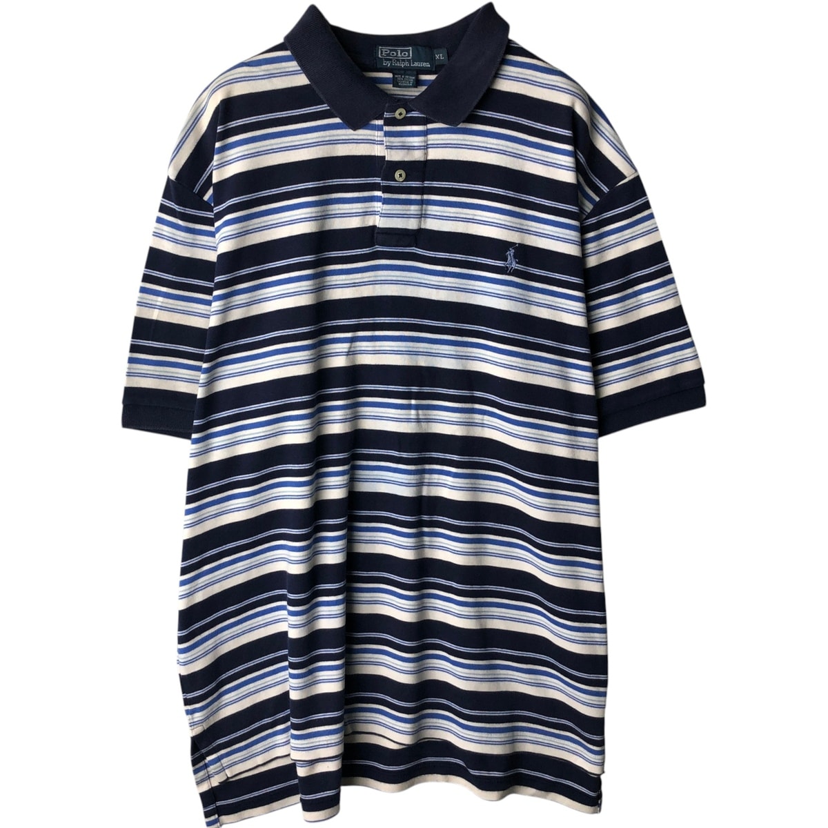 古着 ラルフローレン Ralph Lauren POLO by Ralph Lauren 半袖 ボーダー ポロシャツ メンズXL相当/eaa637336
