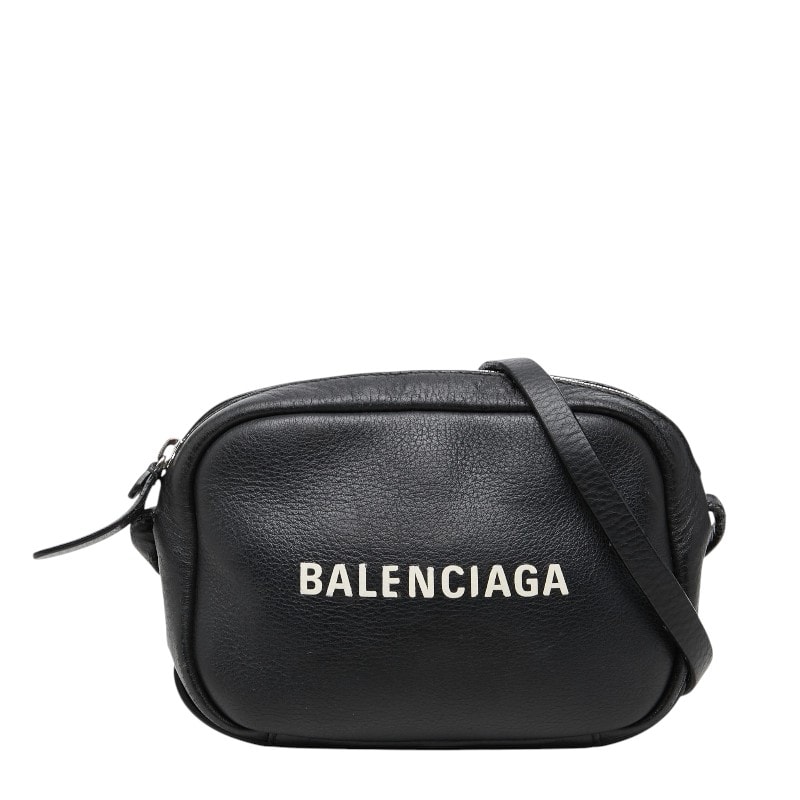バレンシアガ エブリデイ カメラバッグ XS 斜め掛け ショルダーバッグ 489809 ブラック レザー レディース BALENCIAGA 【中古】