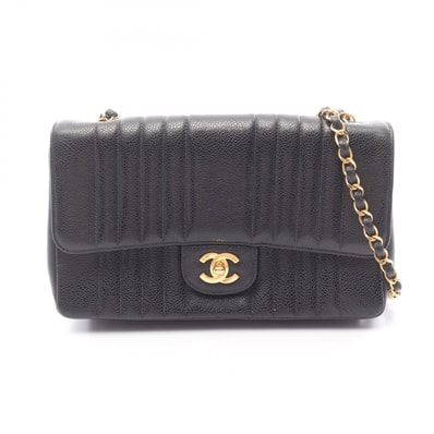 シャネル CHANEL マドモアゼル ショルダーバッグ バッグ キャビアスキン(グレインドカーフ) レディース ブラック系 【中古】