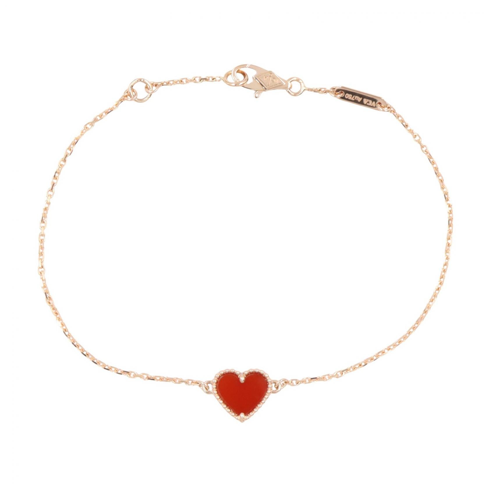 ヴァンクリーフ&アーペル Van Cleef & Arpels スウィート ハート カーネリアン ブレスレット ブレスレット アクセサリー K18PG(ピンクゴールド) カーネリアン レディース ゴールド系 / レッド系 VCARN59L00 【中古】