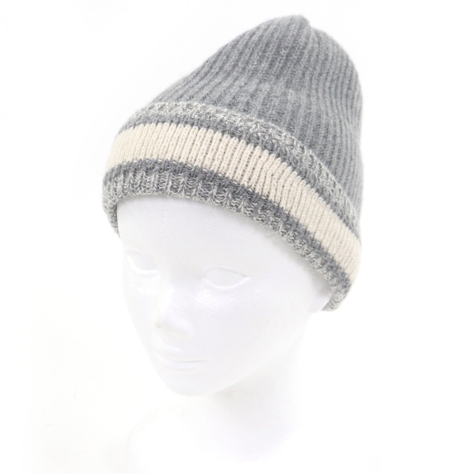 極美品 ディオール ニットキャップ 05DWI714I007 グレー メンズ U