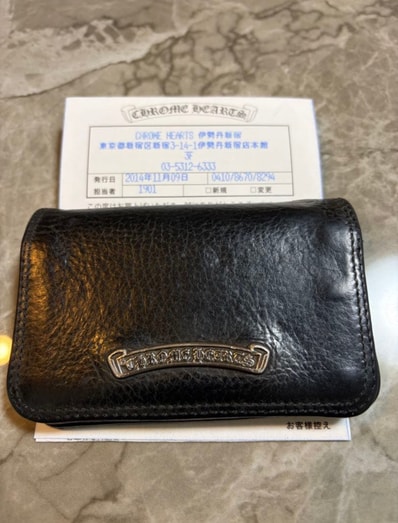 クロムハーツ CHROME HEARTS レザーカードケース ウォレット 財布