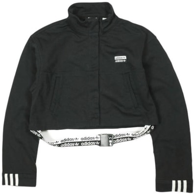 adidas アディダス RYV TRACK TOP クロップド トラックトップ FQ7024 M BLACK ジャケット ブルゾン アウター g13817