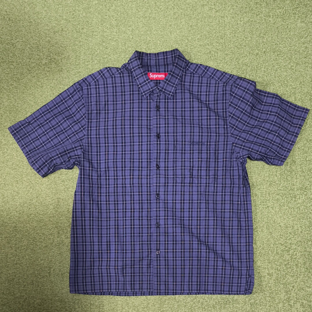 Supreme Plaid Knit S/S Polo 