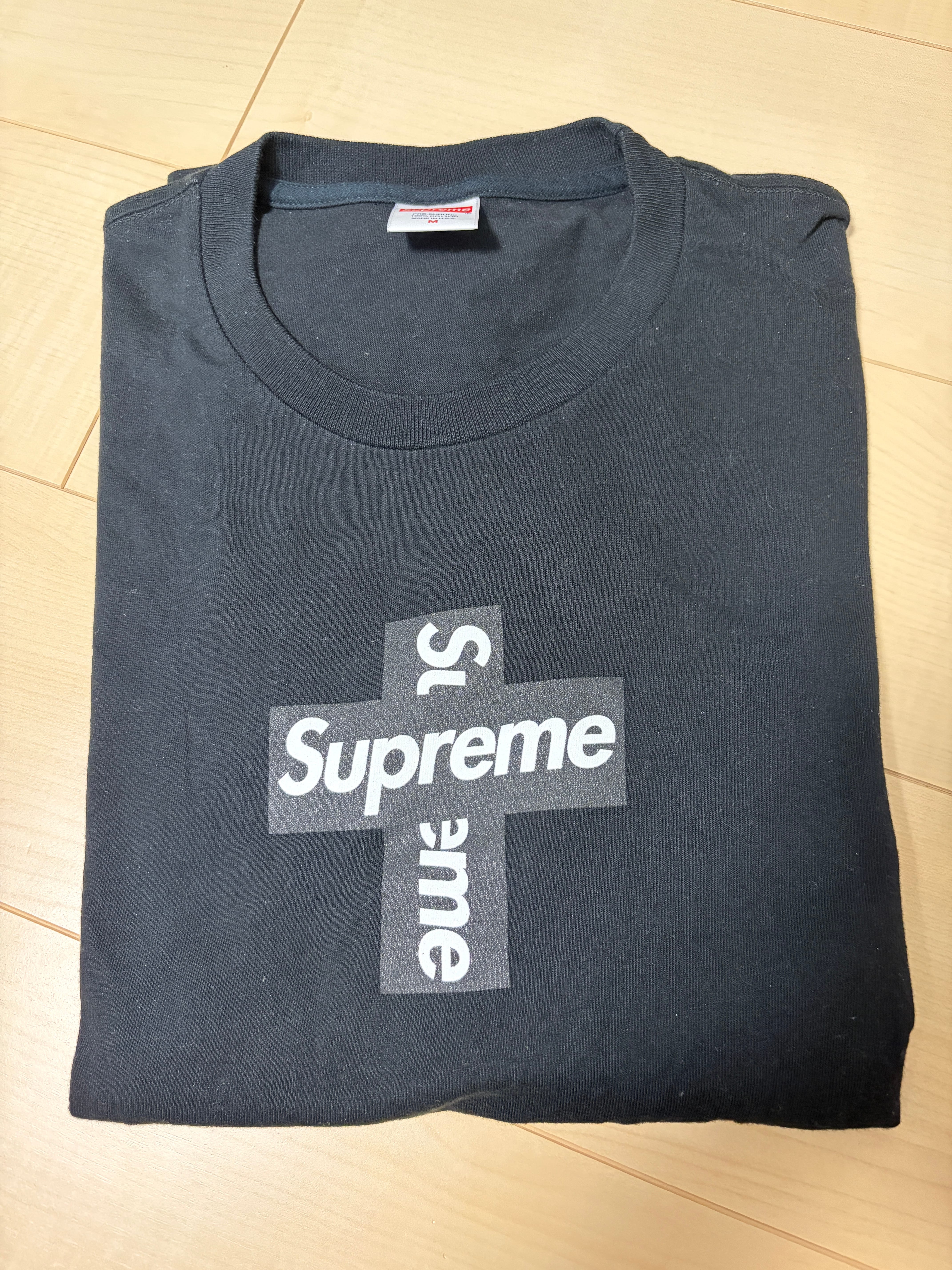 シュプリームクロスロゴTEE ブラック