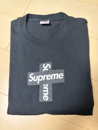 シュプリームクロスロゴTEE ブラック