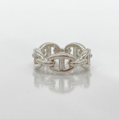Hermes Chaine D'ancre Enchainee Ring PM "Silver"