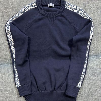Dior Dior Sweater With Dior Oblique Cotton Jersey "Navy Blue"