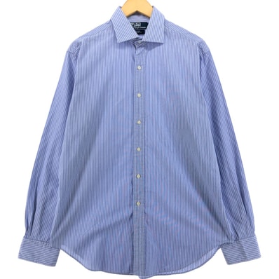 古着 ラルフローレン Ralph Lauren POLO by Ralph Lauren 長袖 ストライプシャツ メンズL相当/eaa537583