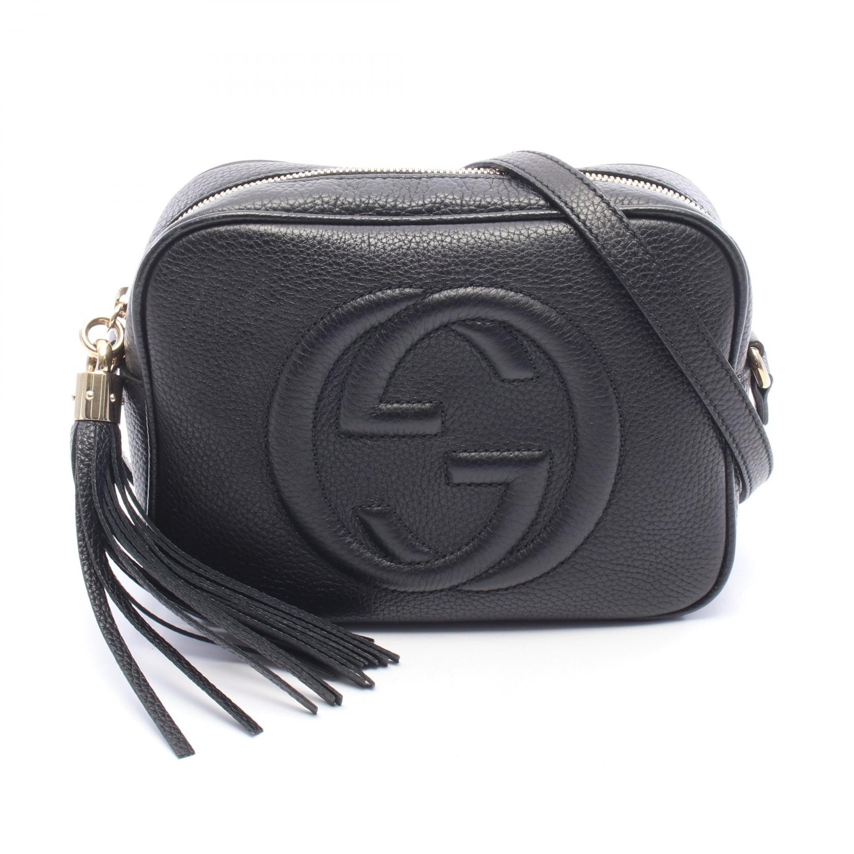 グッチ GUCCI ソーホー ディスコバッグ ショルダーバッグ バッグ レザー レディース ブラック系 308364 【中古】