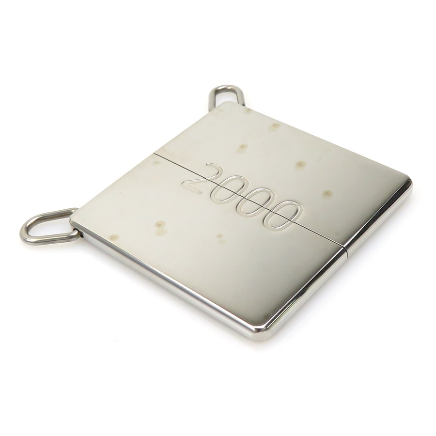 エルメス HERMES ネックレス 2000 ペアペンダント レザー/メタル シルバー/ブラック レディース【中古】 e61209a