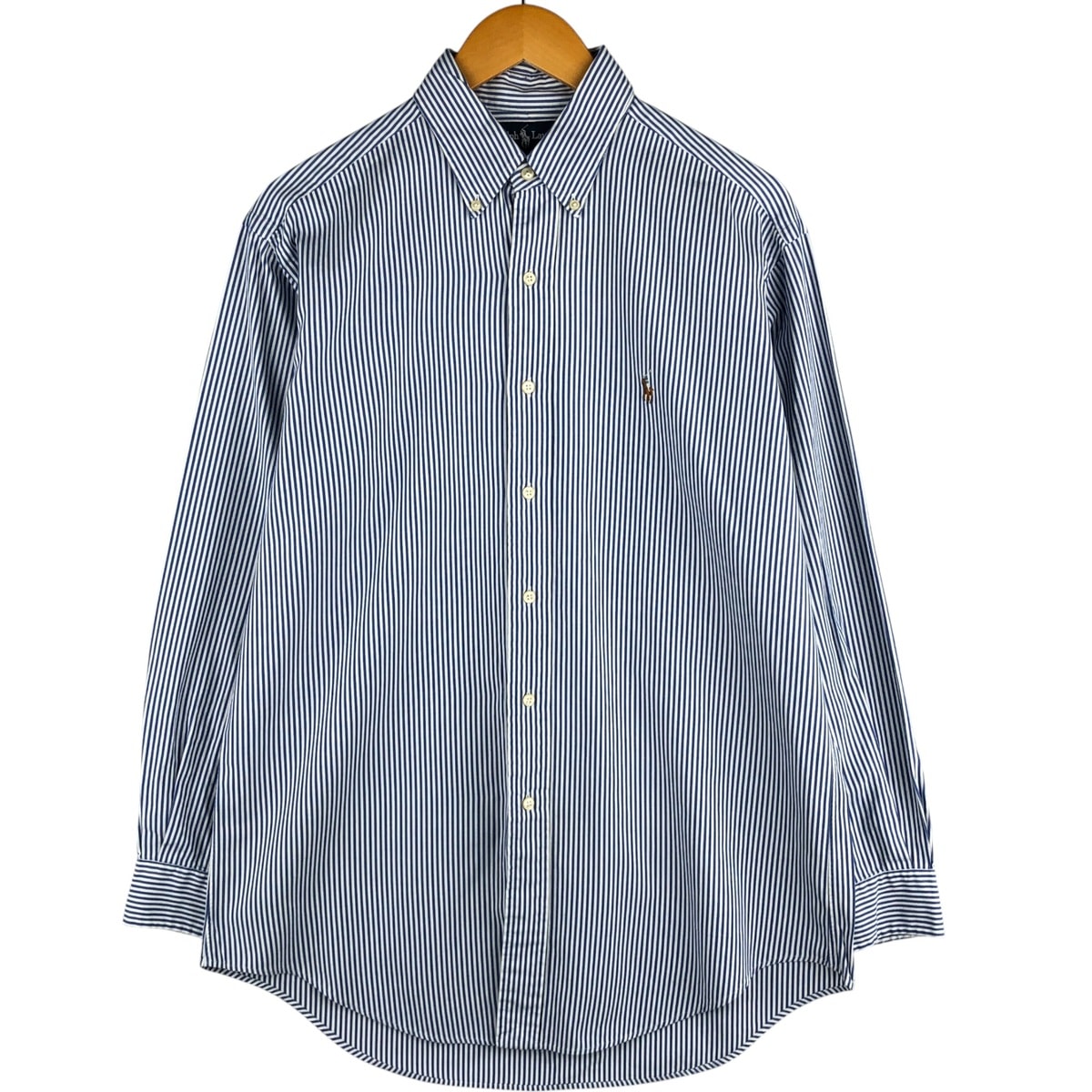 古着 ラルフローレン Ralph Lauren YARMOUTH 長袖 ボタンダウンストライプシャツ メンズM相当/eaa595089