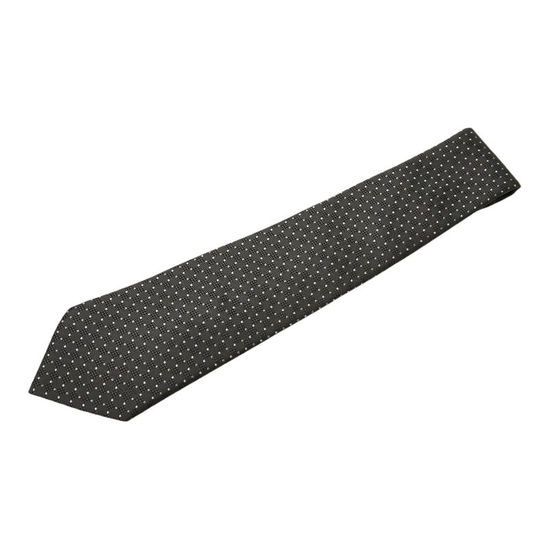 ルイ ヴィトン ダミエ ネクタイ ブラック シルク メンズ LOUIS VUITTON 【中古】