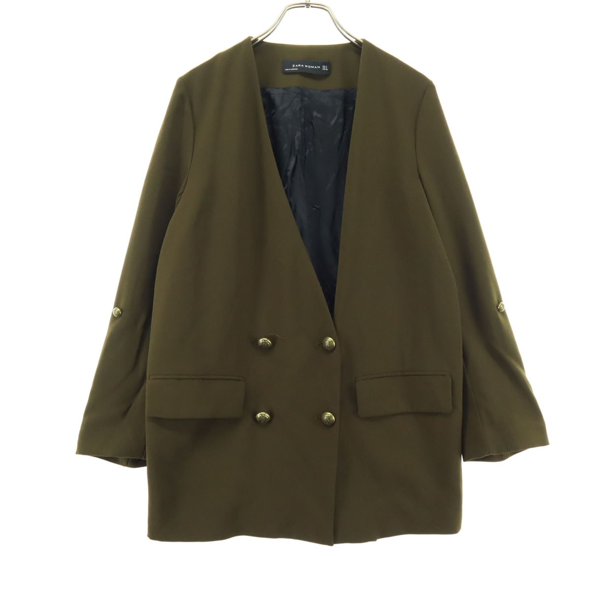 ZARA WOMAN ザラウーマン 長袖 ジャケット S グリーン