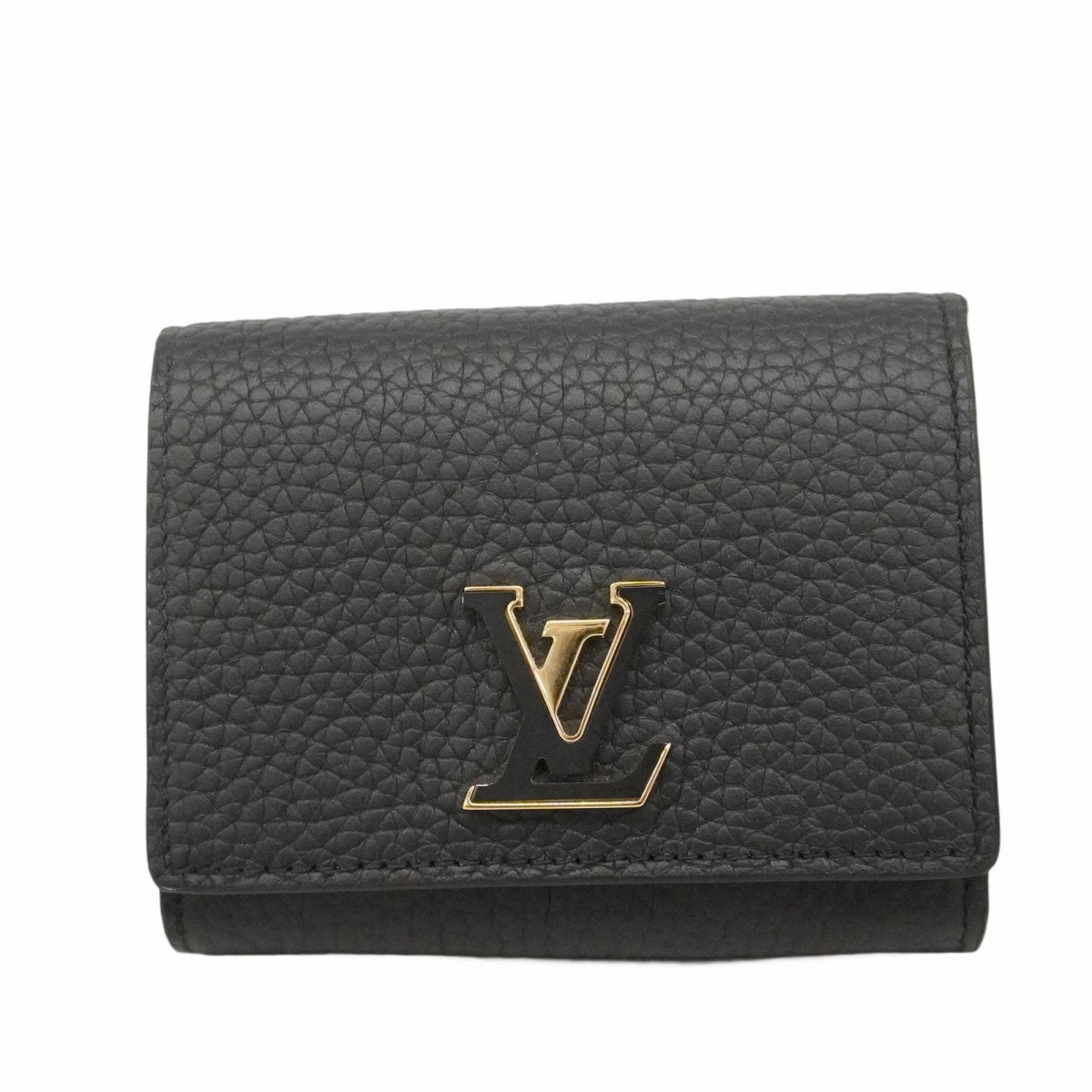 【6dd4132-k】ルイヴィトン 財布 トリヨン ポルトフォイユカプシーヌ タイニー M12149 ノワール【中古】レディース