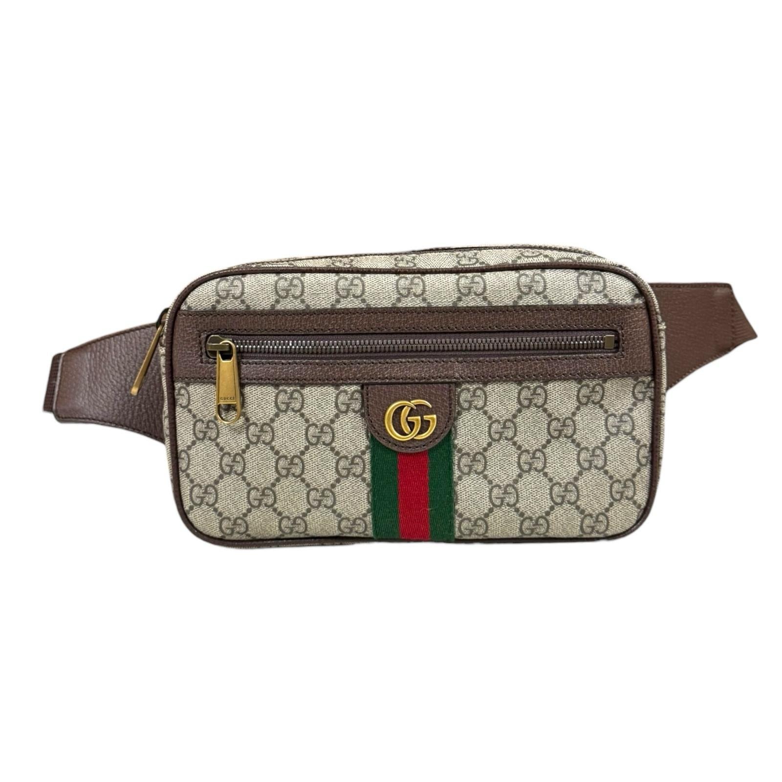 グッチ GGベルトバッグ オフィディア ボディバッグ GGスプリームキャンバス 574796 ベージュ ユニセックス GUCCI 中古