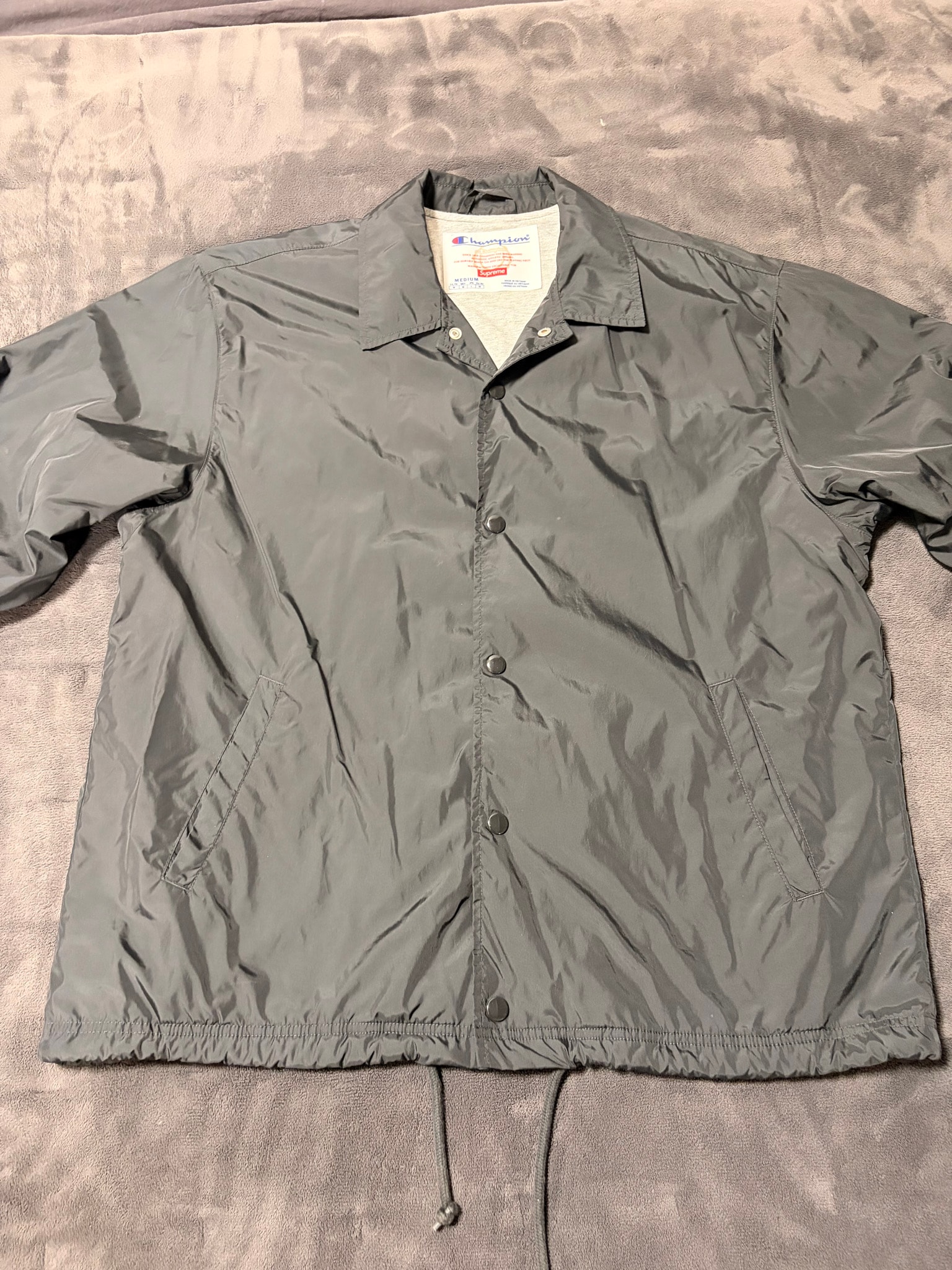 Supreme x Champion Coaches Jacket "Black"