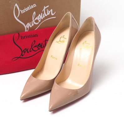 ■美品■Christian Louboutin クリスチャンルブタン DECOLLETE 554 100 PATENT パンプス サイズ36 エナメル ハイヒール ポインテッドトゥ ブランド古着【中古】20260903/RB0120