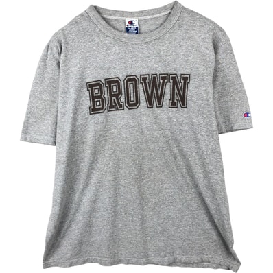 古着 90年代 チャンピオン Champion AUTHENTIC ATHLETIC APPAREL BROWN ブラウン大学 カレッジTシャツ メンズXL相当 ヴィンテージ/eaa648837