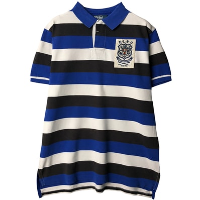 古着 ラルフローレン Ralph Lauren POLO by Ralph Lauren CUSTOM FIT 半袖 ボーダー ポロシャツ メンズL相当/eaa585553
