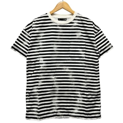 MINEDENIM マインデニム 2006-4001-07-012 かすれ加工 ボーダ 半袖Tシャツ 54874