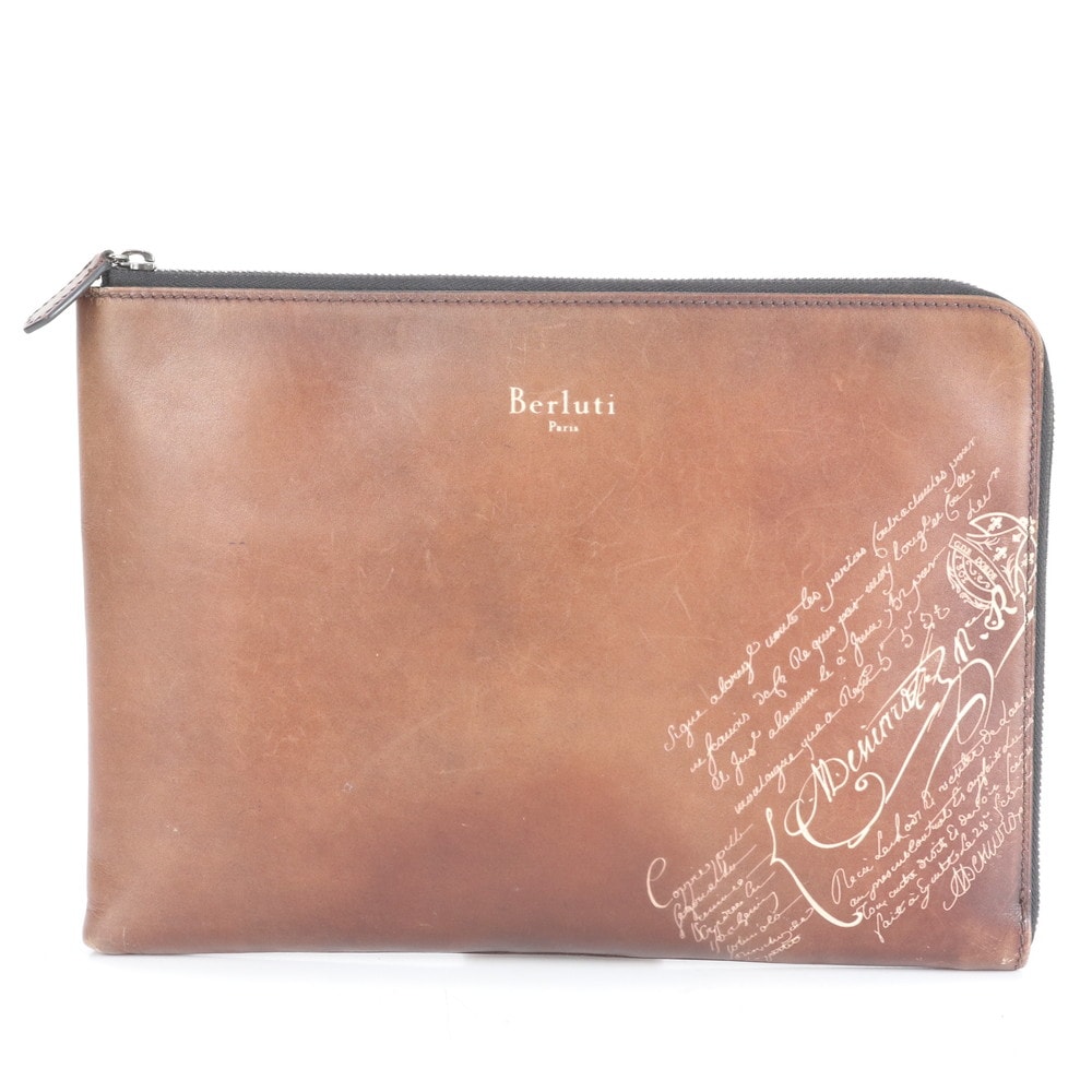 ■極美品 ベルルッティニノ カリグラフィセカンドバッグ レザー