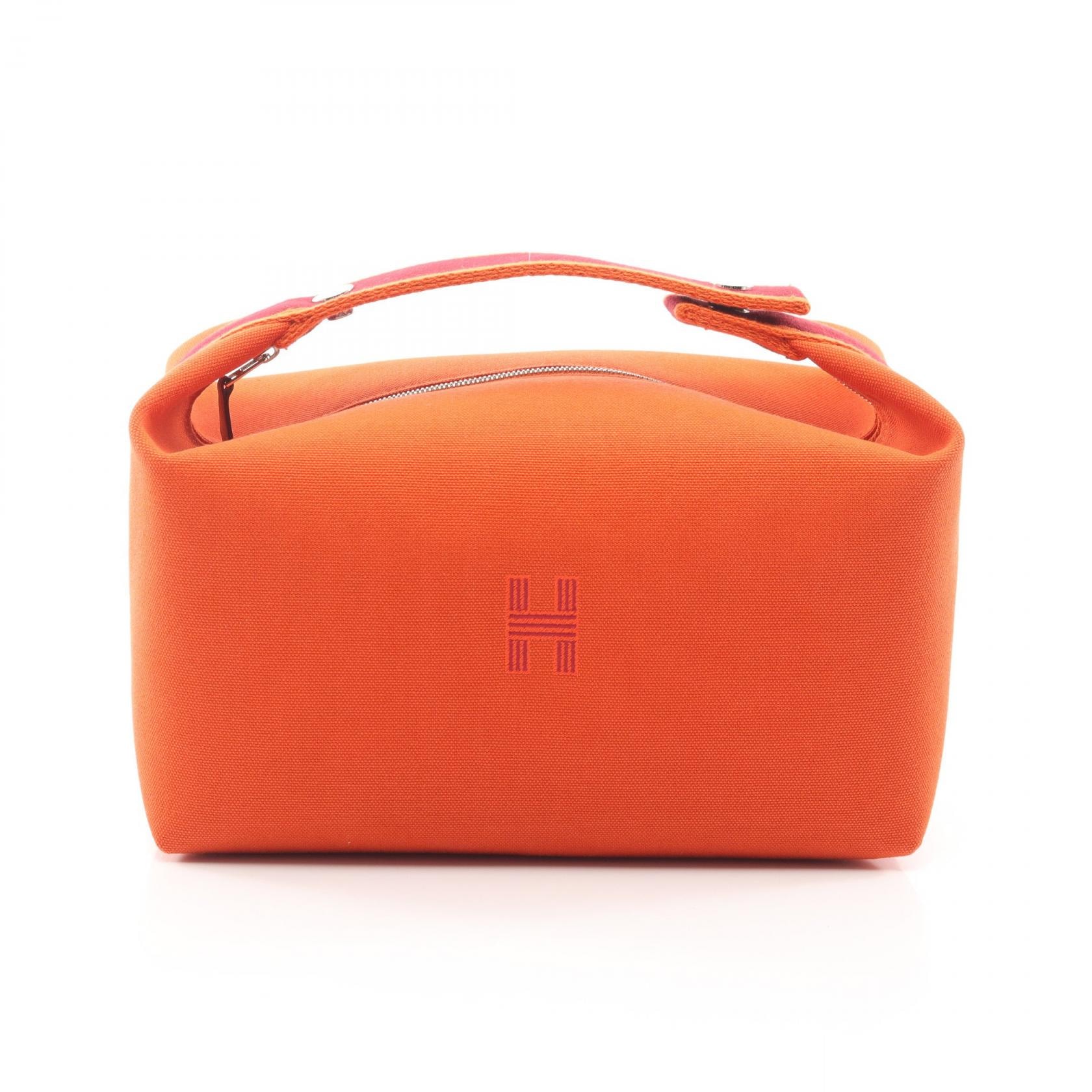 エルメス HERMES ブリッドアブラックGM ハンドバッグ バッグ キャンバス フー レディース オレンジ系 / ボルドー系 / オランジュ H104223M 05 【中古】