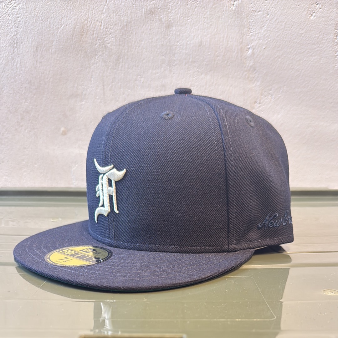 NEW ERA FEAR OF GOD ESSENTIALS 59FIFTY F LOGO Under Visor "Navy"