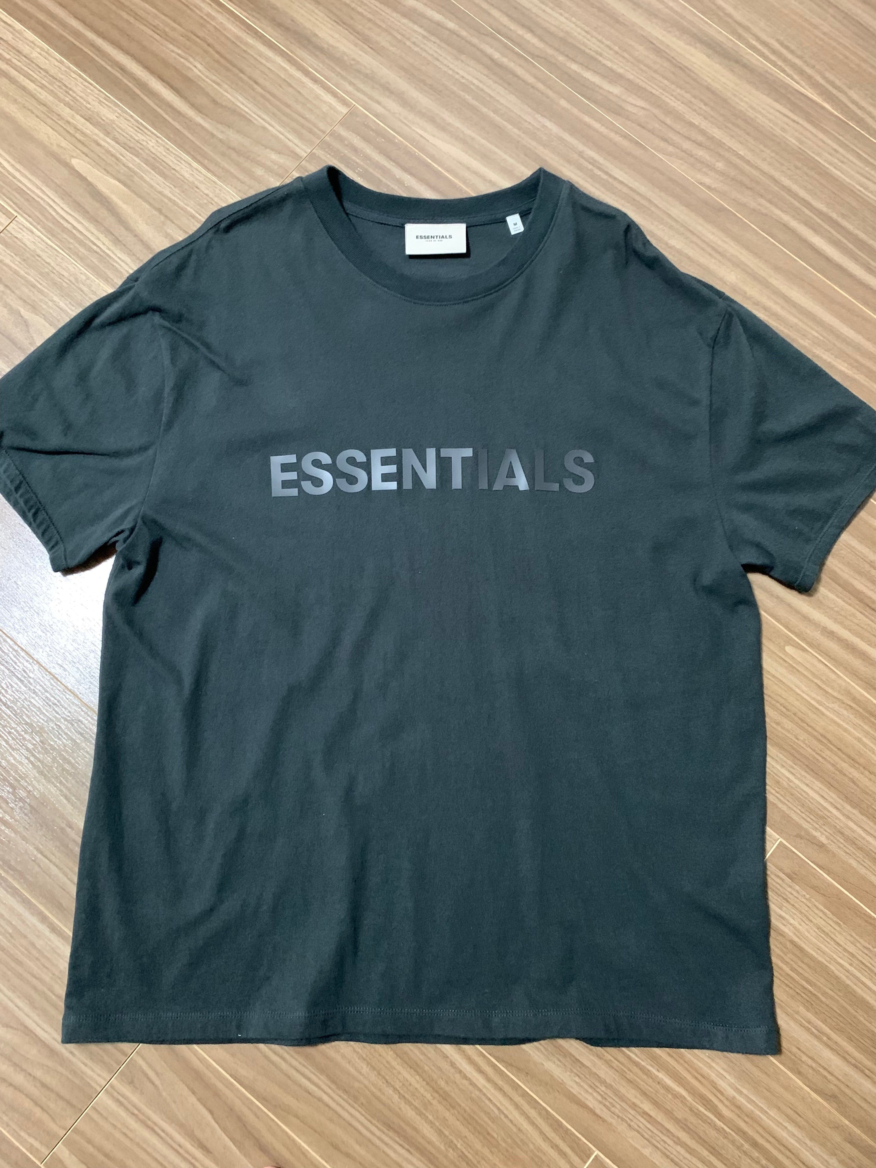 FEAR OF GOD ESSENTIALS 3D Silicon Applique Boxy T-Shirt "Black"