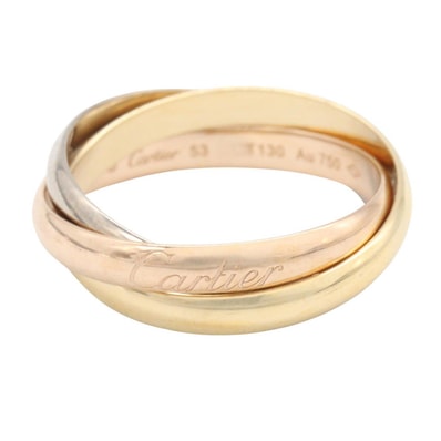 カルティエ CARTIER トリニティリング リング・指輪 ジュエリー K18(イエローゴールド) K18WG(ホワイトゴールド) K18PG(ピンクゴールド) レディース ゴールド系 / シルバー系 【中古】