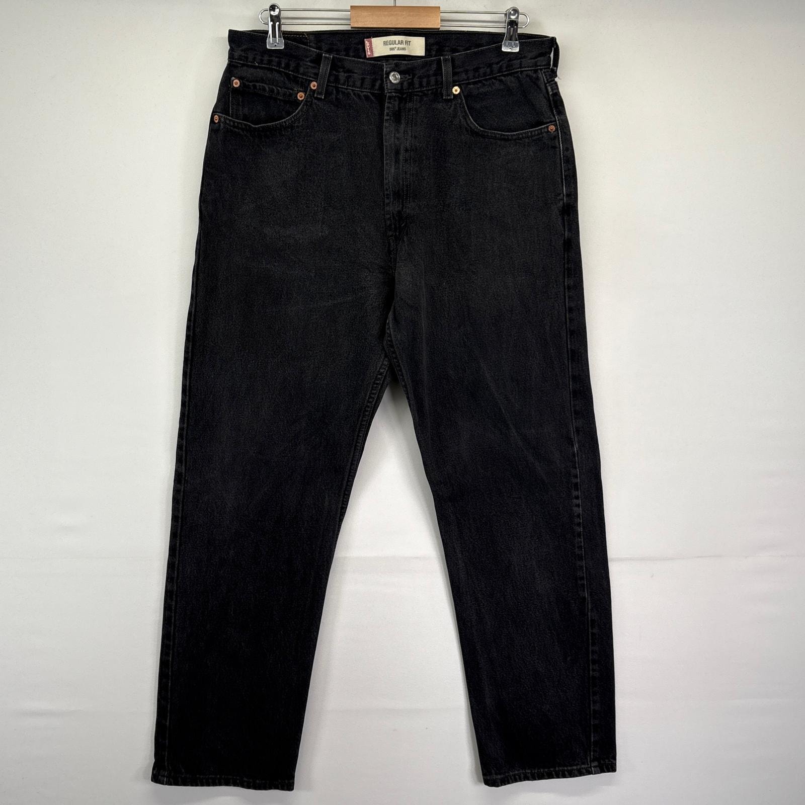 古着 リーバイス Levi's デニムパンツ 505 ストレート ジーンズ ジーパン 長ズボン 5ポケット w36 L32  ブラック メンズ