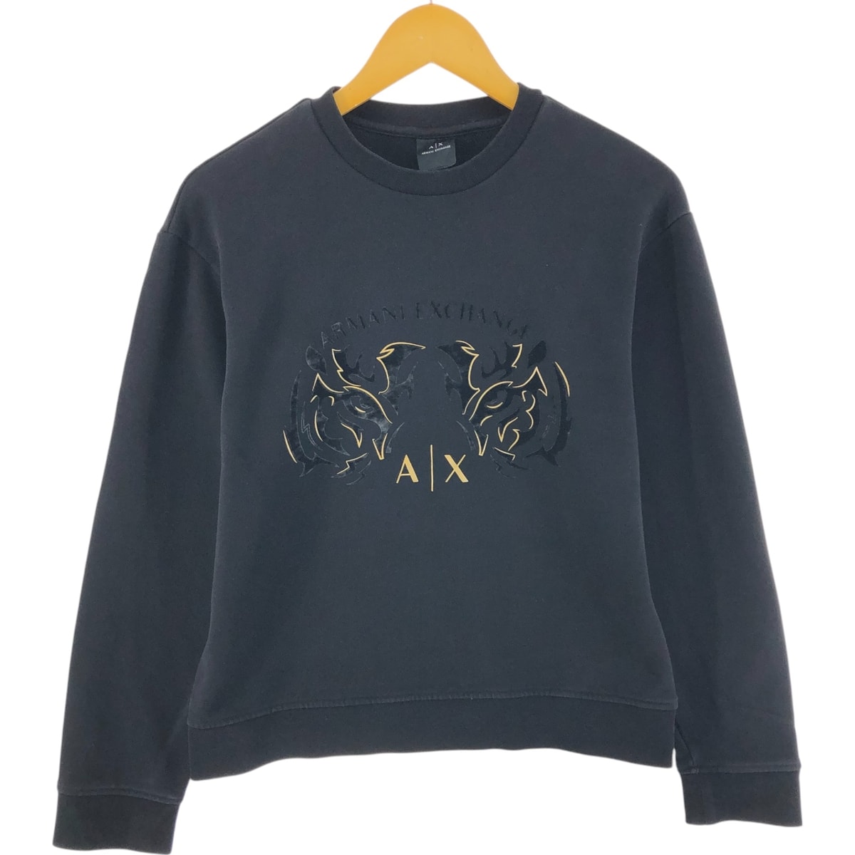 古着 アルマーニ ARMANI EXCHANGE ロゴスウェットシャツ トレーナー メンズS相当/eaa524051