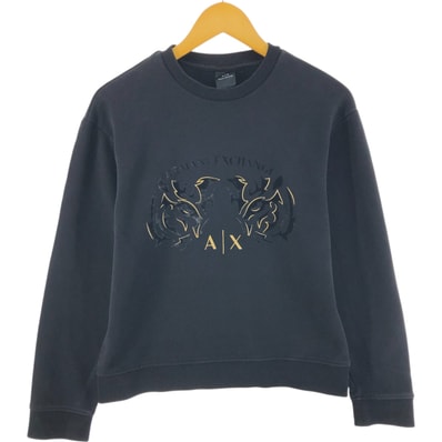 古着 アルマーニ ARMANI EXCHANGE ロゴスウェットシャツ トレーナー メンズS相当/eaa524051