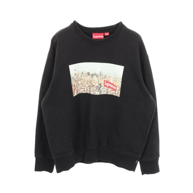 シュプリーム Supreme Aerial Crewneck グラフィックプリント 裏起毛 スウェット 衣料品 トップス コットン メンズ ブラック系 【中古】