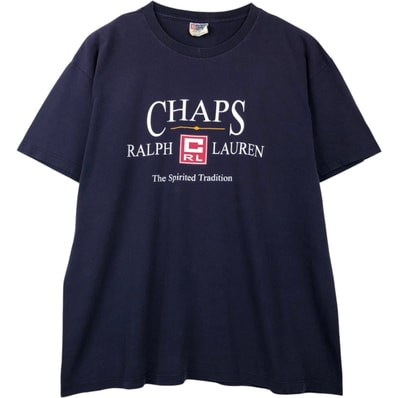 古着 ラルフローレン Ralph Lauren CHAPS チャップス 半袖 ロゴTシャツ USA製 メンズL相当/eaa653800