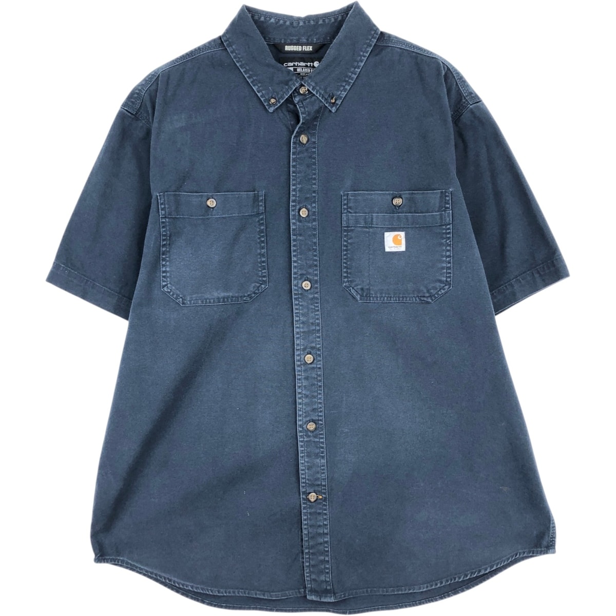 古着 カーハート Carhartt RELAXED FIT ボタンダウン 半袖 ワークシャツ メンズXL相当/eaa632750