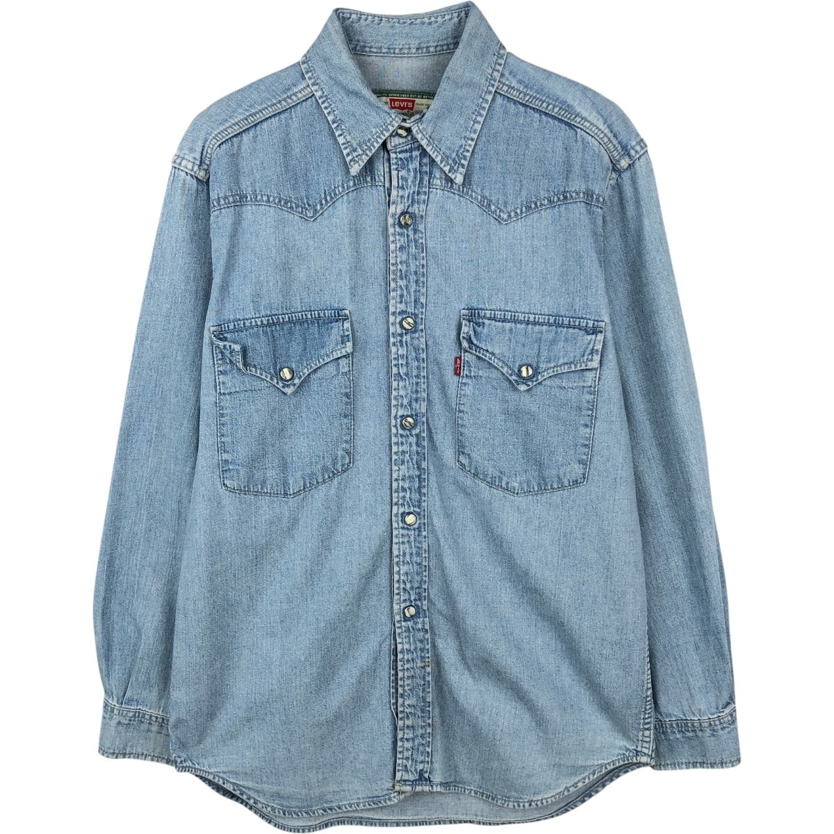 古着 リーバイス Levi's 長袖 デニムウエスタンシャツ メンズS相当/eaa666242