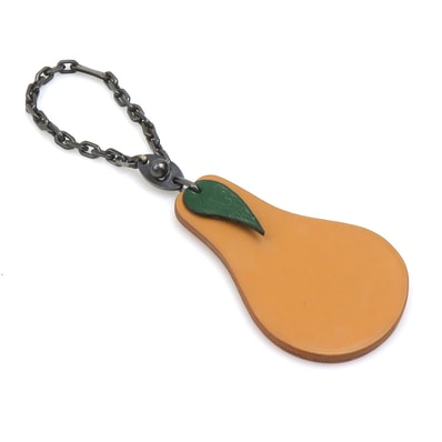 エルメス HERMES チャーム フルーツモチーフ ラフランス レザー/メタル ブラウン/シルバー ユニセックス【中古】 e60748n