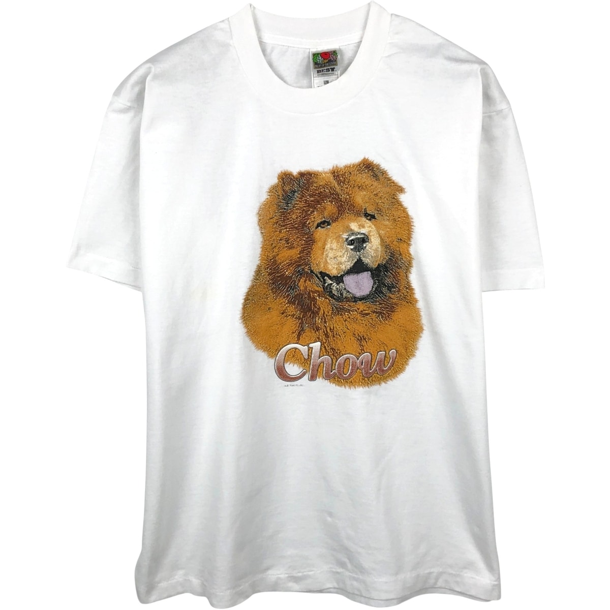 古着 90~00年代 フルーツオブザルーム FRUIT OF THE LOOM Chow Chow チャウチャウ 犬柄 アニマルTシャツ メンズL相当/eaa648764