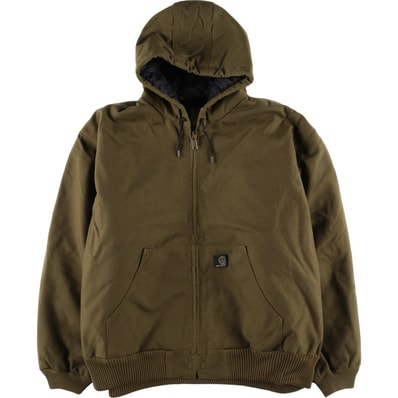 古着 00年代 カーハート Carhartt アクティブジャケット 中綿入り フード付き ワークジャケット メンズXXL相当/evb033243