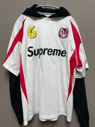 Supreme Hooded Soccer Jersey "White"
