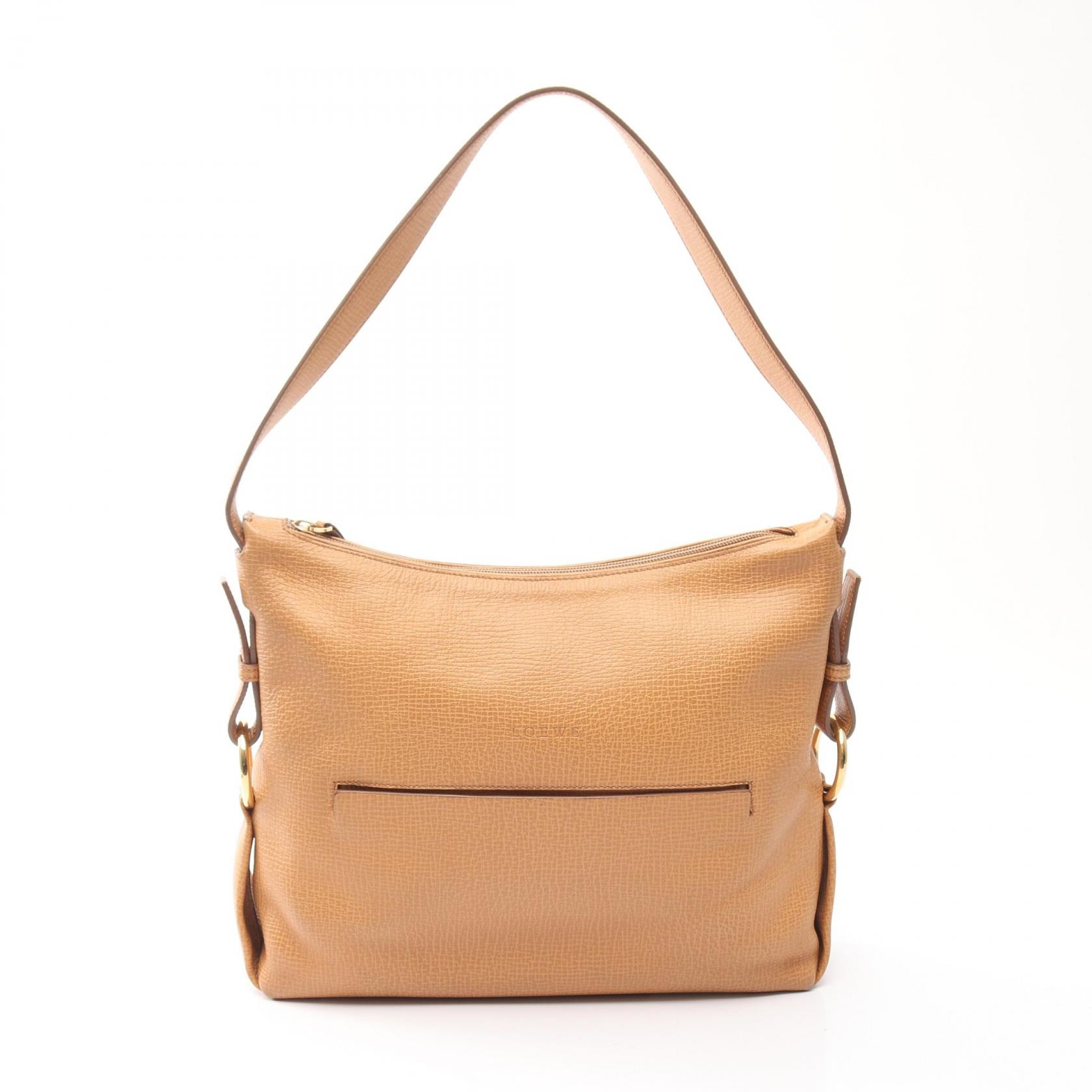 ロエベ LOEWE ショルダーバッグ バッグ レザー レディース ベージュ系 【中古】
