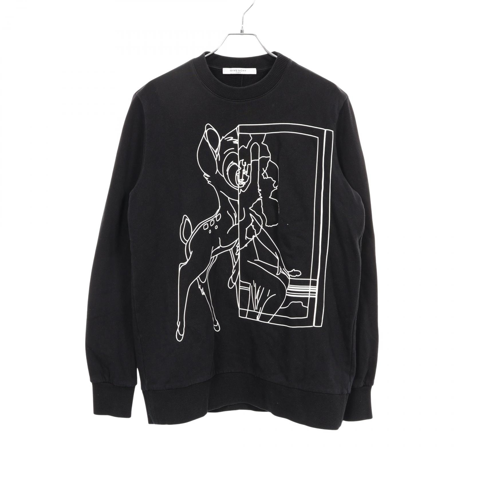ジバンシィ GIVENCHY GIVENCHY × Disney バンビ プリント スウェット 衣料品 トップス コットン メンズ ブラック系 【中古】