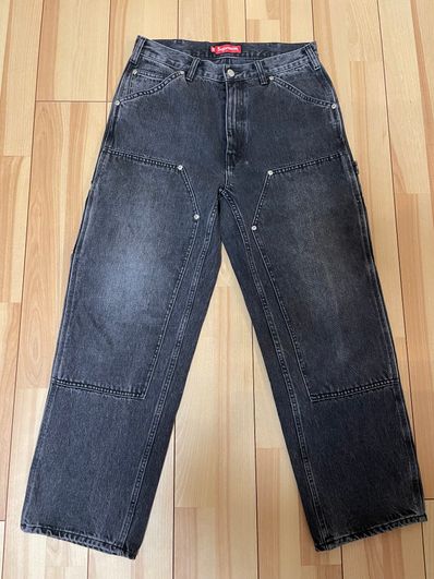 Supreme Double Knee Painter Pant "Washed Black" (23SS)