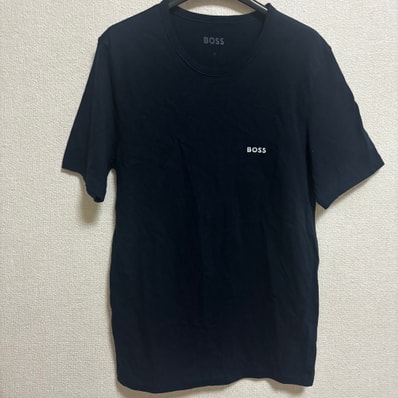 HUGO BOSS ヒューゴボス BOSS ボス 刺繍ロゴ 半袖Tシャツ Mサイズ ネイビー
